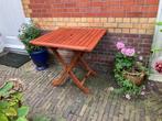 Mooi tuintafeltje hardhout opklapbaar 80x80 cm. Zie foto’s., Ophalen, Zo goed als nieuw, Vierkant, Hout