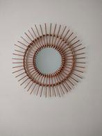 Rotan bamboe Ibiza wand spiegel, Huis en Inrichting, Ophalen, Minder dan 50 cm, Rond, Zo goed als nieuw