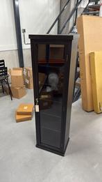 Bloomingville vitrinekast zwart hout glas, Ophalen, 50 tot 100 cm, 150 tot 200 cm, 25 tot 50 cm