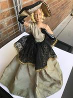 prachtige vintage half doll lamp, Ophalen of Verzenden