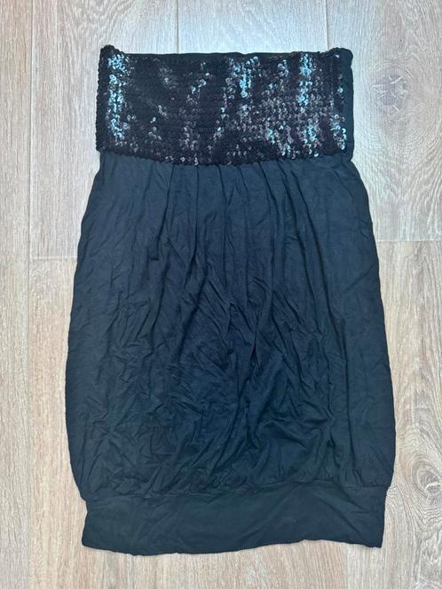 Wonder Me strapless pailletten dames top maat S/M, Kleding | Dames, Tops, Gedragen, Maat 36 (S), Zwart, Zonder mouw, Ophalen of Verzenden