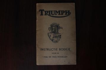 Triumph 1946 1947 modellen instructie boekje 5T T100 3T T85 beschikbaar voor biedingen