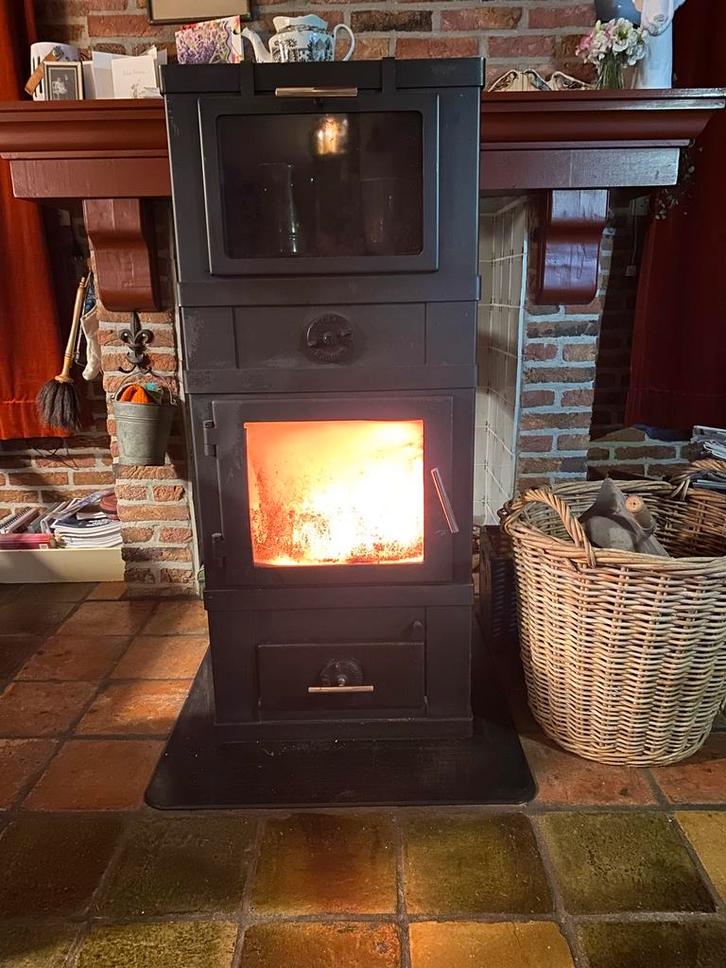 Svendsen Pejse Houtkachel met Bakoven, Huis en Inrichting, Kachels, Zo goed als nieuw, Vrijstaand, Houtkachel, Hout, Ophalen