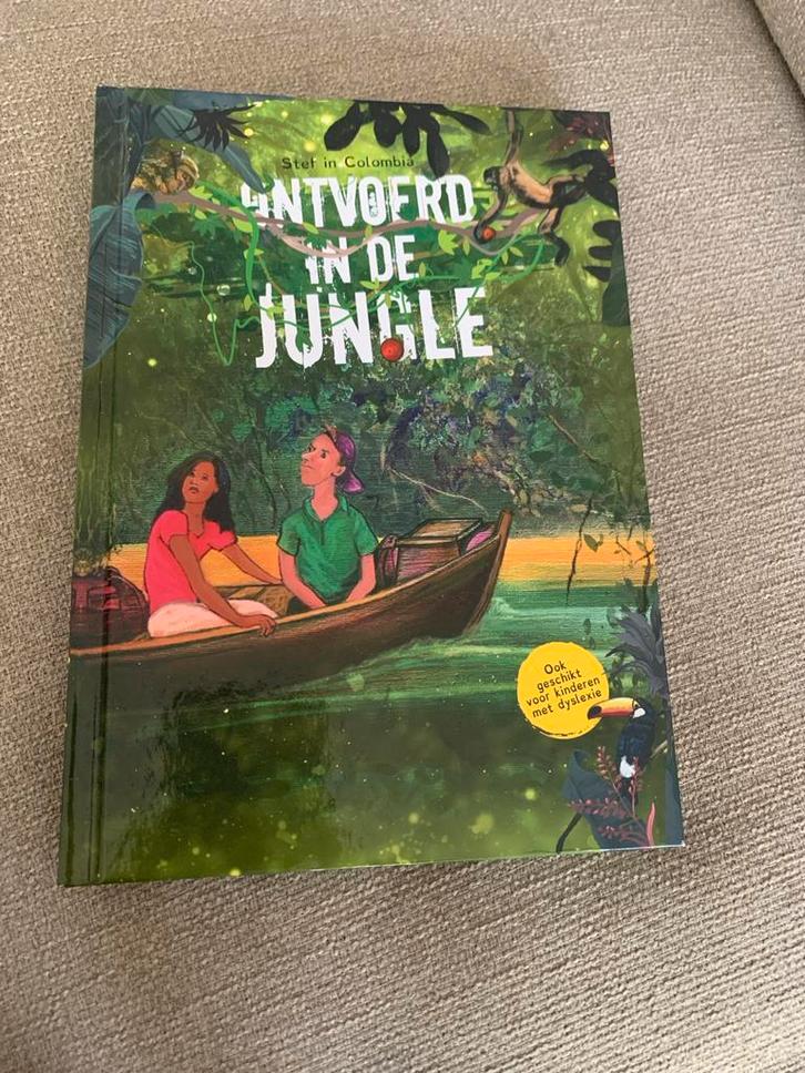 Ontvoerd in de Jungle - Stef - Kinderboek 10-12 jaar, Boeken, Kinderboeken | Jeugd | 10 tot 12 jaar, Zo goed als nieuw, Fictie