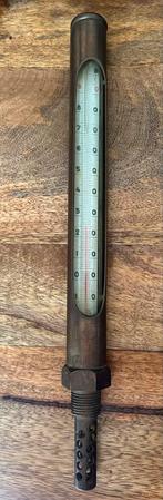 Antieke Koperen Thermometer - Gereedschap/Instrument Collect, Antiek en Kunst, Ophalen