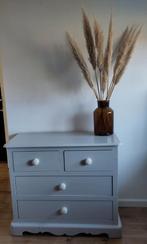 Vintage grijze ladekast 95x54 cm, Huis en Inrichting, Kasten | Ladekasten, Ophalen, 50 tot 100 cm, Zo goed als nieuw, 3 of 4 laden