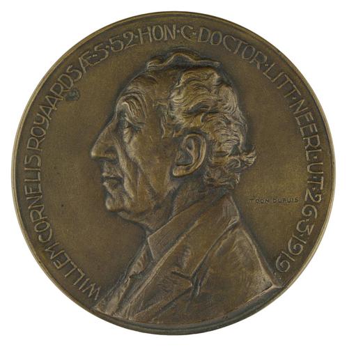 Penning Toon Dupuis : Dr. Willem Cornelis Royaards, 1919, Postzegels en Munten, Penningen en Medailles, Brons, Nederland, Verzenden