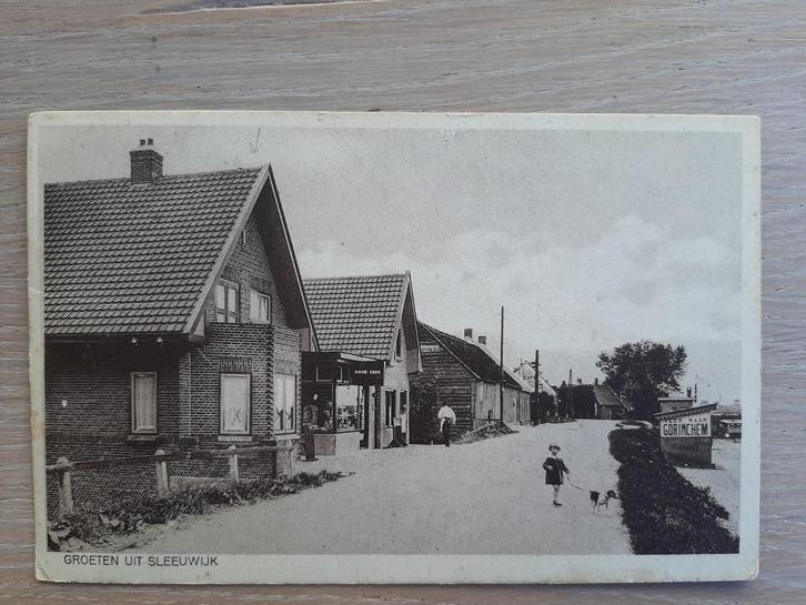 oude kaart Sleeuwijk, kruidenier en veer naar Gorinchem 1938, Verzamelen, Ansichtkaarten | Nederland, Gelopen, Noord-Brabant, 1920 tot 1940
