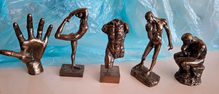 5 beelden serie Museum Gallerie der Meesters, Antiek en Kunst, Kunst | Beelden en Houtsnijwerken, Ophalen of Verzenden