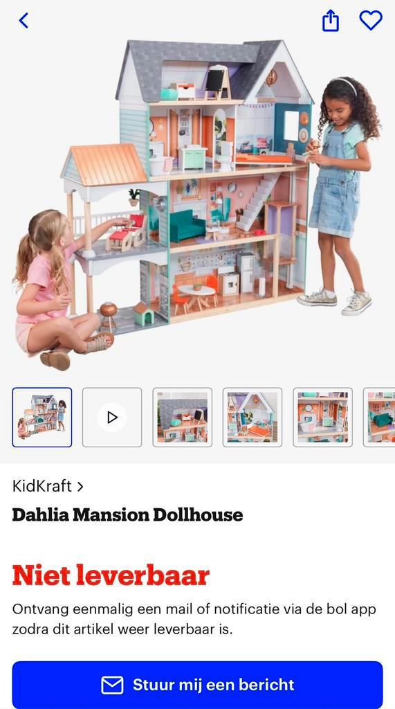 Poppenhuis dahlia, Kinderen en Baby's, Speelgoed | Poppenhuizen, Zo goed als nieuw, Poppenhuis, Ophalen