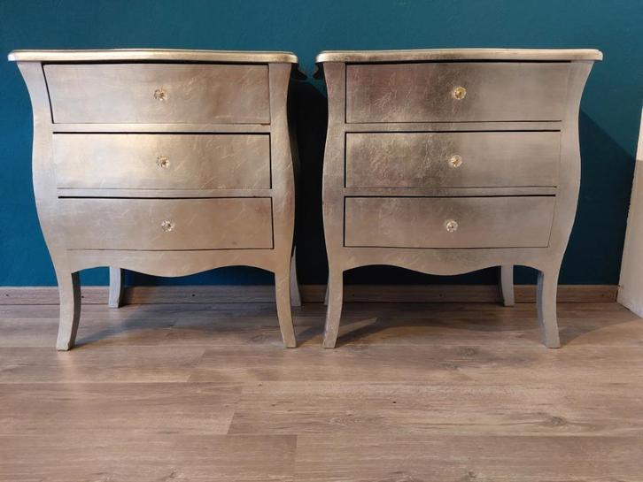 Barok ladekast laag (bolbuikje; nachtkastje) 2 stuks, Huis en Inrichting, Kasten | Ladekasten, Gebruikt, Minder dan 100 cm, 50 tot 100 cm