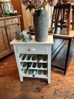 Landelijke witte wijnkast, Huis en Inrichting, Woonaccessoires | Wijnrekken, Ophalen, Gebruikt, 15 tot 25 flessen, 75 cm of meer