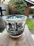 Copeland Spodes Italian Bloempot - Zwart Wit, Gebruikt, Rond, Binnen, Ophalen of Verzenden