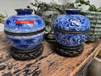 vintage porselein pot Thailand Delfs blauw kleur gemberpot, Ophalen of Verzenden
