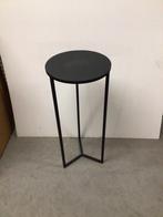 Moderne zwarte bijzettafel, Minder dan 55 cm, Metaal of Aluminium, Rond, Nieuw