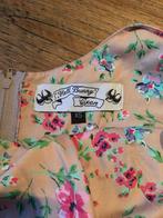 Hell Bunny Jurk XS met bijpassende Riem - Nieuwstaat, Ophalen of Verzenden, Zo goed als nieuw, Roze, Maat 34 (XS) of kleiner