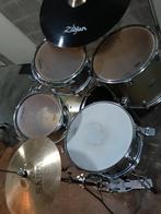 Koopje/Ludwig drums met Zildjian ride en Sabian AA rock hats, Muziek en Instrumenten, Ophalen, Zo goed als nieuw, Overige merken