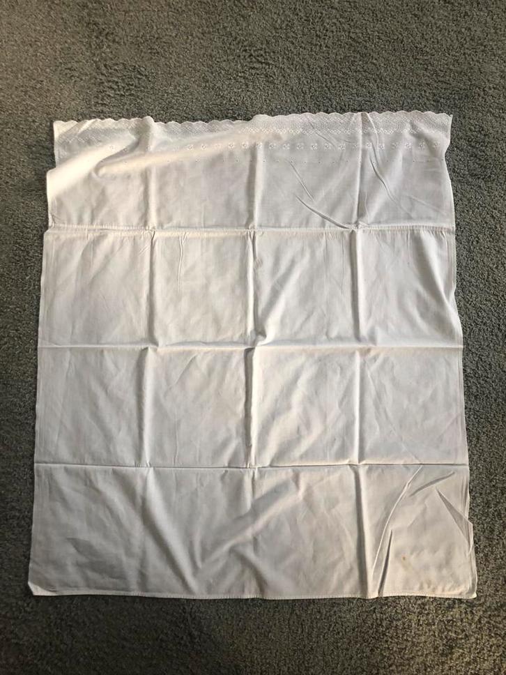 Vintage Lakentje voor Kinderbedje, Huis en Inrichting, Slaapkamer | Beddengoed, Gebruikt, Hoeslaken of Sloop, Eenpersoons, Wit