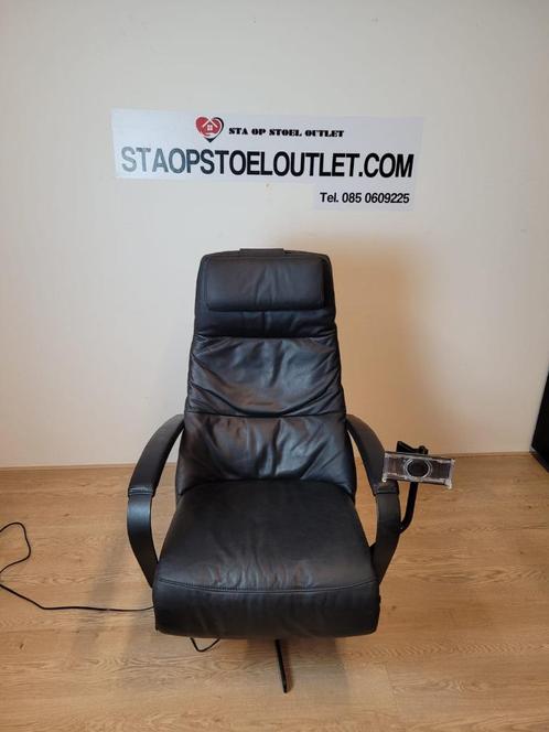 Sta op Stoel Prominent E100 Luxe uitvoering Zwart, Huis en Inrichting, Fauteuils, Zo goed als nieuw, Leer, Stof, 50 tot 75 cm