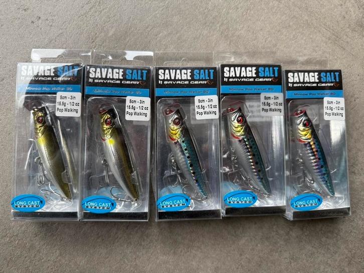 Savage Gear Minnow Pop Walker 80 Kunstaas, Watersport en Boten, Hengelsport | Zeevissen, Nieuw, Overige typen, Ophalen of Verzenden