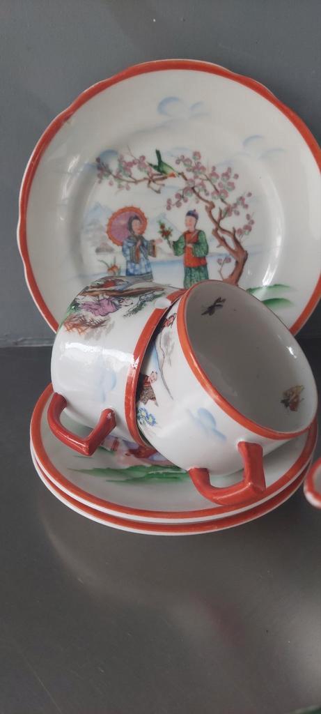 Antiek Japans Theeservies - Satsuma Stijl, Antiek en Kunst, Antiek | Servies compleet, Ophalen