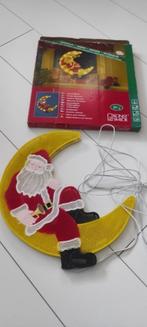 Vintage silhouetteverlichting kerstman op maan, Ophalen of Verzenden, Gebruikt