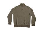 Hackett London kasjmir wol taupe button mockneck sweater XXL, Bruin, Hackett, Overige maten, Ophalen of Verzenden