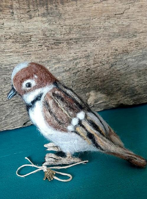Genaaldvilte mus wol naaldvilten musje handgemaakt, Hobby en Vrije tijd, Vilt, Nieuw, Overige typen, Wolvilt, Ophalen of Verzenden