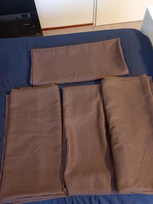 Donkerbruine gordijnen ANNAKAJSA (Ikea) 4 stuks, Huis en Inrichting, Stoffering | Gordijnen en Lamellen, Zo goed als nieuw, 200 cm of meer