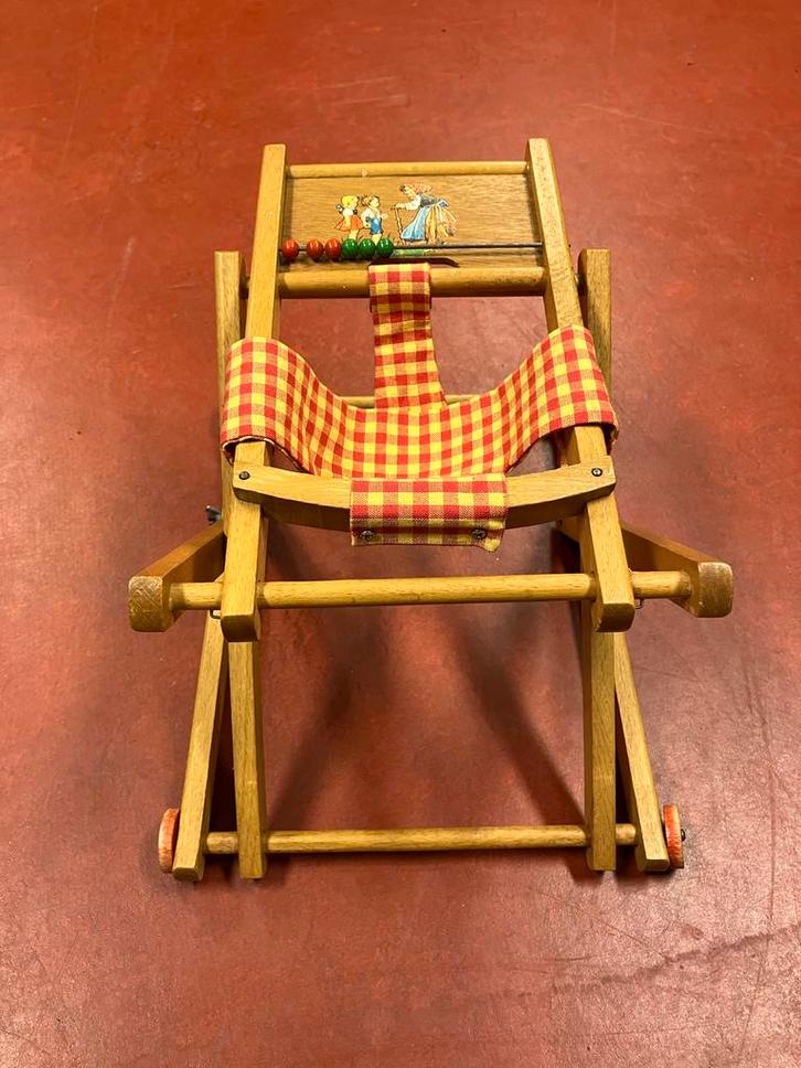 Antiek Houten Poppenstoeltje Inklapbaar, Antiek en Kunst, Antiek | Speelgoed, Ophalen of Verzenden