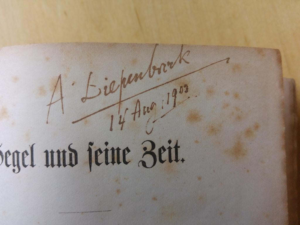 Uit de boekenkast van Alphons Diepenbrock: "Hegel" (1857), Ophalen of Verzenden, Gelezen, Artiest