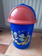 Prullenbak rond Mickey mouse blauw rood, Huis en Inrichting, Ophalen, Kunststof, Zo goed als nieuw, Minder dan 10 liter