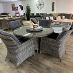 Ronde Wicker Tuinset — Incl. 4 stoelen — Goede staat!, Tuin en Terras, ., Ophalen of Verzenden, Zo goed als nieuw, .