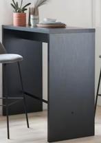 Strakke bartafel + evt.  2 krukken Zwart mat hout, Ophalen, Zo goed als nieuw, 75 cm of meer, Rechthoekig