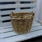 Oude wilgentenen mand, Rond, Ophalen of Verzenden, Nvt, Riet