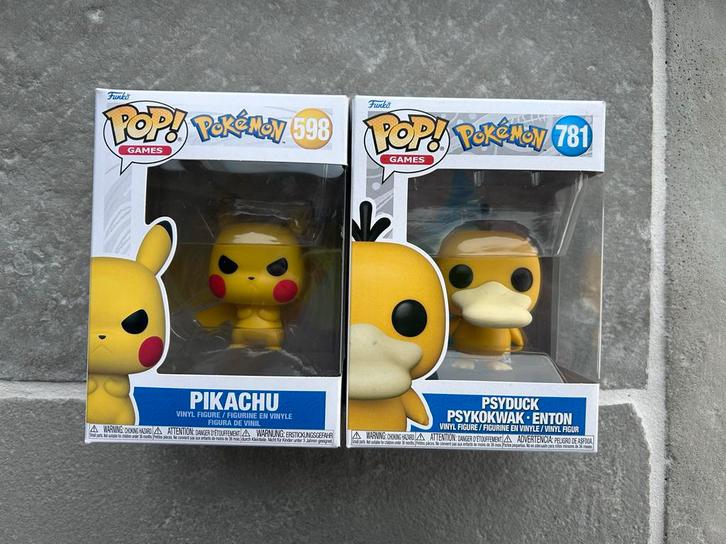 2 Funko Pop! Pokémon: Pikachu & Psyduck, Verzamelen, Poppetjes en Figuurtjes, Zo goed als nieuw, Ophalen of Verzenden