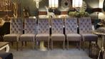6 Landelijk eetkamerstoelen eettafel stoelen TAUPE Velvet, Huis en Inrichting, Stoelen, Nieuw, Vijf, Zes of meer stoelen, Ophalen