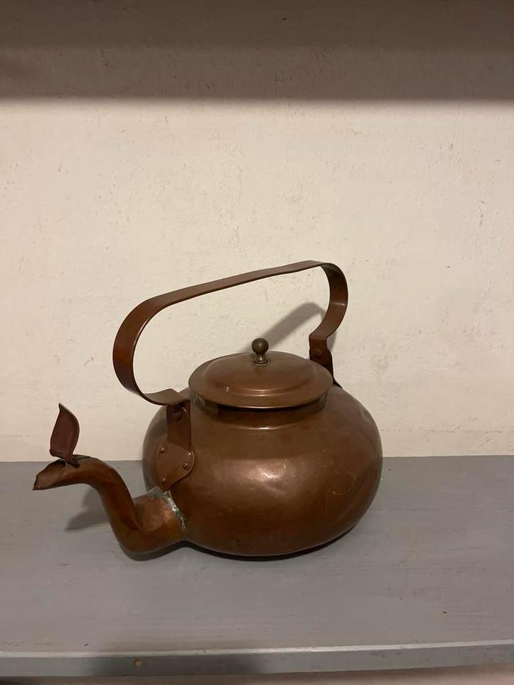Antieke Koperen Waterketel - Eind 19e Eeuw, Antiek en Kunst, Antiek | Koper en Brons, Koper, Ophalen
