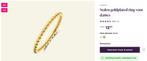 Lucardi Stalen goldplated ring voor dames (15mm), Sieraden, Tassen en Uiterlijk, Ringen, IJzer of Staal, Nieuw, Ophalen of Verzenden