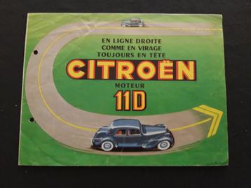  folder Citroën moteur 11D – Traction Avant 7 en 11 - 1954 beschikbaar voor biedingen