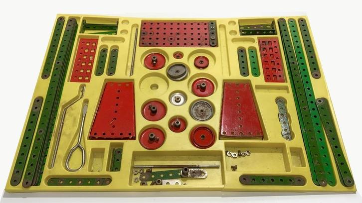 Diverse metalen Meccano speelgoed van Temsi, Merkur, Meccano, Kinderen en Baby's, Speelgoed | Educatief en Creatief, Gebruikt