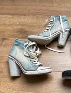 Denim enkellaarsjes maat 39, Lage of Enkellaarzen, Zo goed als nieuw, Verzenden, Blauw