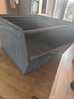 Twee industriële Imetalen opslagbakken - Grijs, Huis en Inrichting, Woonaccessoires | Kisten, Ophalen, Gebruikt, Minder dan 50 cm