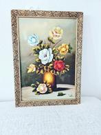 Vintage Stilleven Schilderij met Bloemen, Ophalen of Verzenden