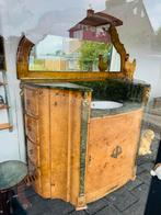 Prachtig Art Deco wasmeubel groen marmer barmeubel, Ophalen