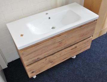 Luxe Badmeubel 100 cm – Warme Houtkleur – Volledig MDF NIEUW beschikbaar voor biedingen