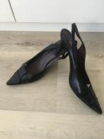 Zwart leren slingback pumps, Pumps, Verzenden, Zwart, Zo goed als nieuw