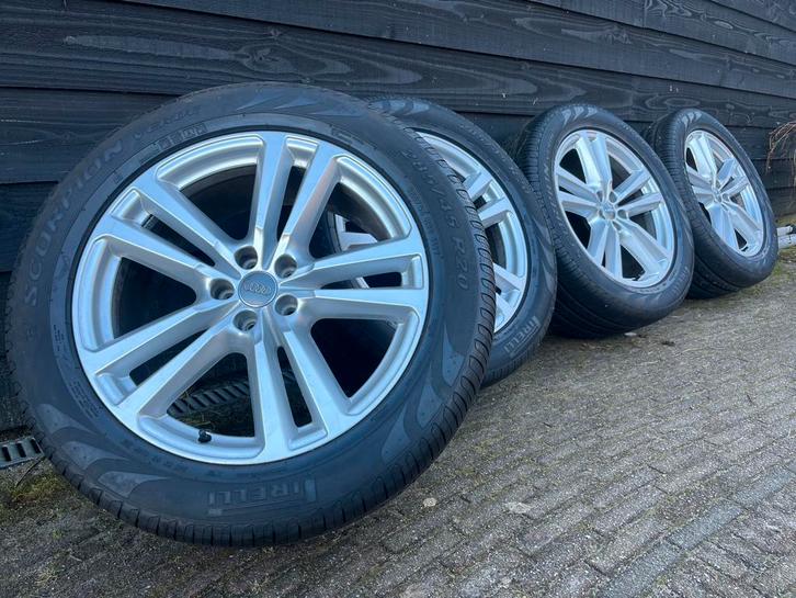 20” Originele Audi Q7 4M zomerset Pirelli, Auto-onderdelen, Banden en Velgen, Banden en Velgen, Zomerbanden, 20 inch, 285 mm, Personenwagen