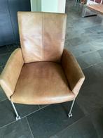 2 Stoelen op wielen - Leer, Huis en Inrichting, Stoelen, Ophalen, Gebruikt, Leer