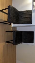 2x Eetkamerstoel, Huis en Inrichting, Stoelen, Ophalen, Metaal, Twee, Zwart